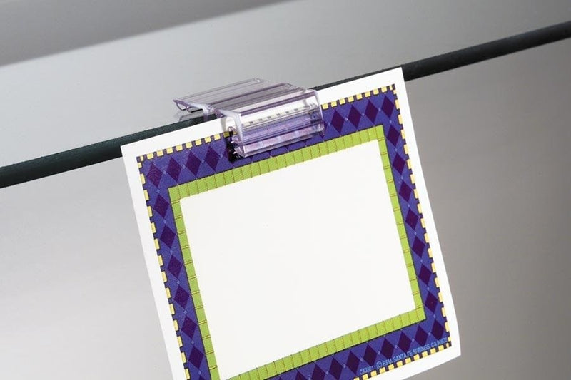 Sign Holders for Glass or Wooden Shelves-Flat- 25 pieces