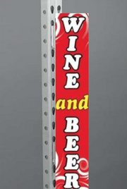 Sign Holders for Wine-Spirit Stores Gondola Upright Shelving