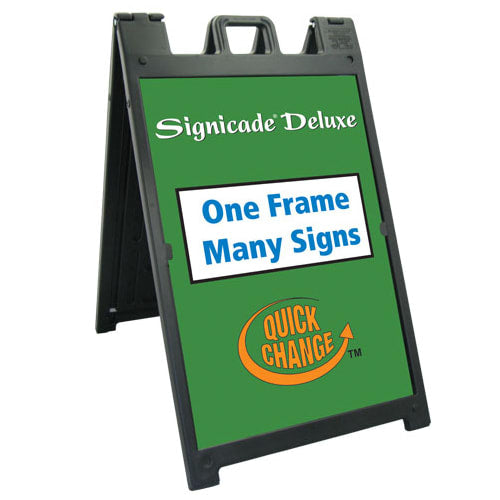 Signicade Deluxe Outdoor A-Frame Sign Holder-Black