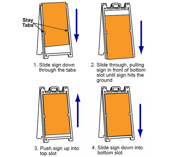 Signicade Deluxe Outdoor A-Frame Sign Holder-Black
