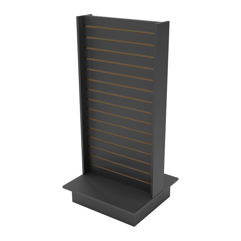 Black 2 Way Slatwall Merchandisers-2 Panels-24 in x 24 in x 54 in