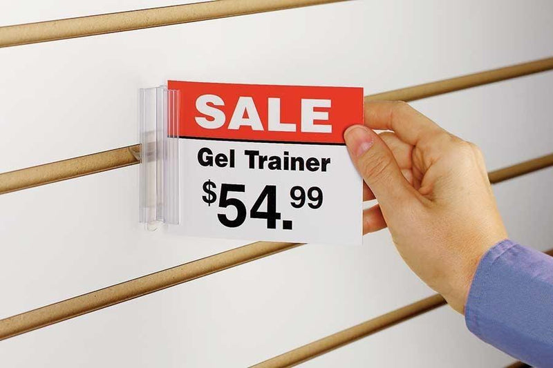 Hinged Slatwall Super Grip Sign Holder- 20 pieces