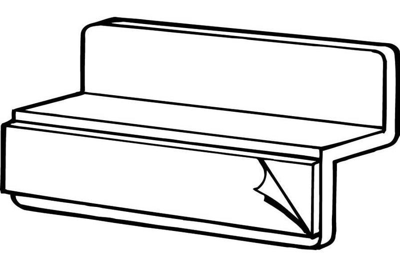 Slatwall Sign Holder Adapter-Z Bar-25 pieces