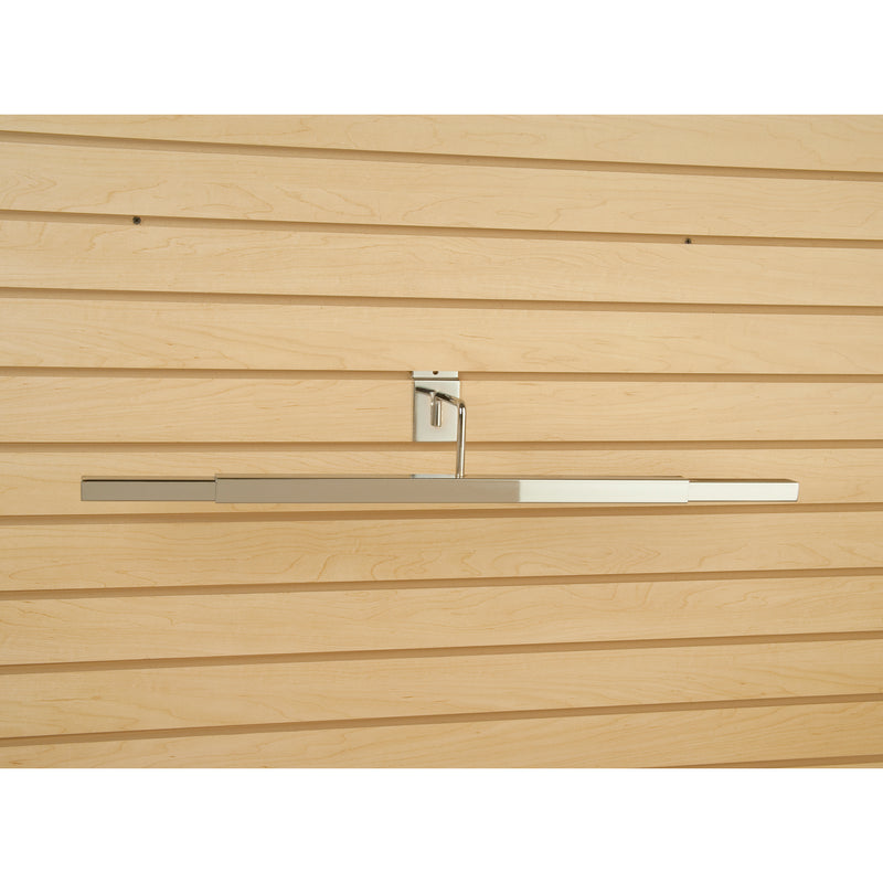 Slatwall Adjustable Scarecrow Metal Display Fixtures-Chrome