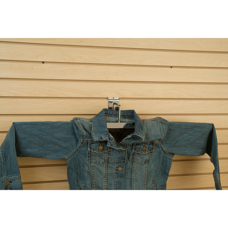 Slatwall Adjustable Scarecrow Metal Display Fixtures-Chrome