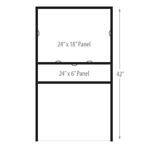 24"x18" Slide-in H-Frame Sign Holder with Rider