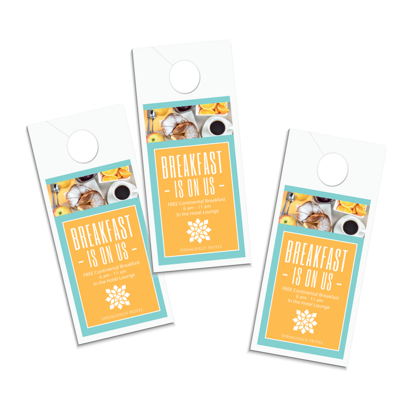 Small Run Custom Printed Door Hangers-150 pieces