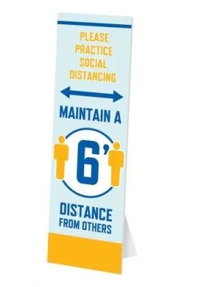 Back to School Social Distancing Floor Standees- 6 pieces