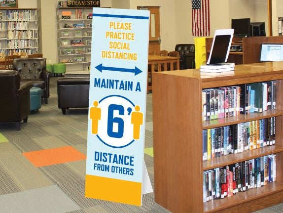 Back to School Social Distancing Floor Standees- 6 pieces