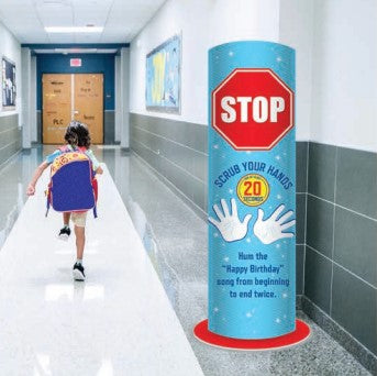 Back to School Wash Hands Standees- 5 pieces