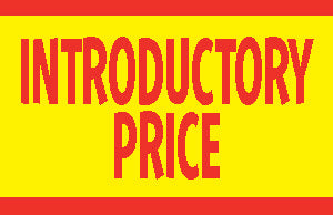 Spiral Sign Board Header Introductory Price Insert -7 7/8"