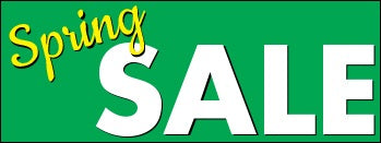 Spring Sale Window Signs Posters-17" W x 11" H