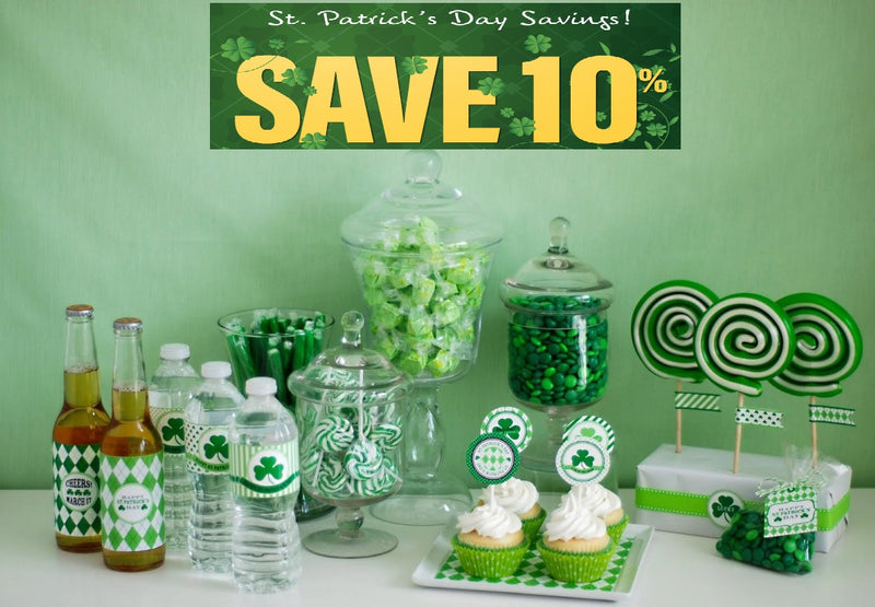 St. Patrick's Day Sale End Cap-Gondola Signs- 36" W x 18" H