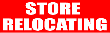 Store Relocating Window Sign Poster