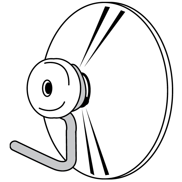 Suction Cup Sign Holder with Metal Hooks- 2.5" diameter- 50 pieces