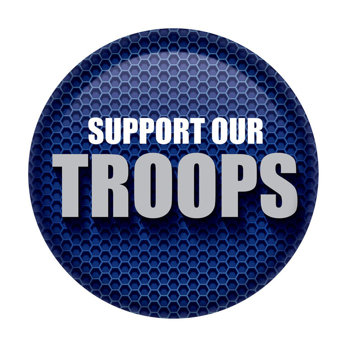 Support Our Troops Buttons-2" round -24 pieces
