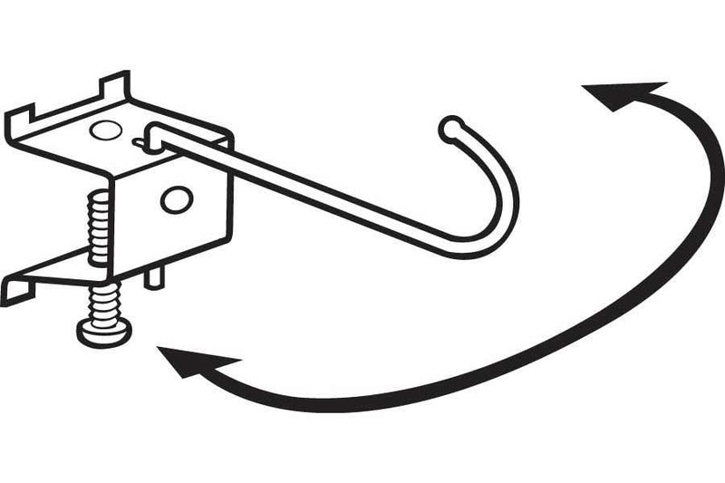 Swivel J Hook with Channel Mount Product Holder-10 pieces