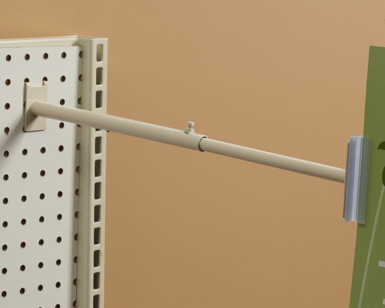Aisle Invader Sign Holder for Pegboard-Telescopic