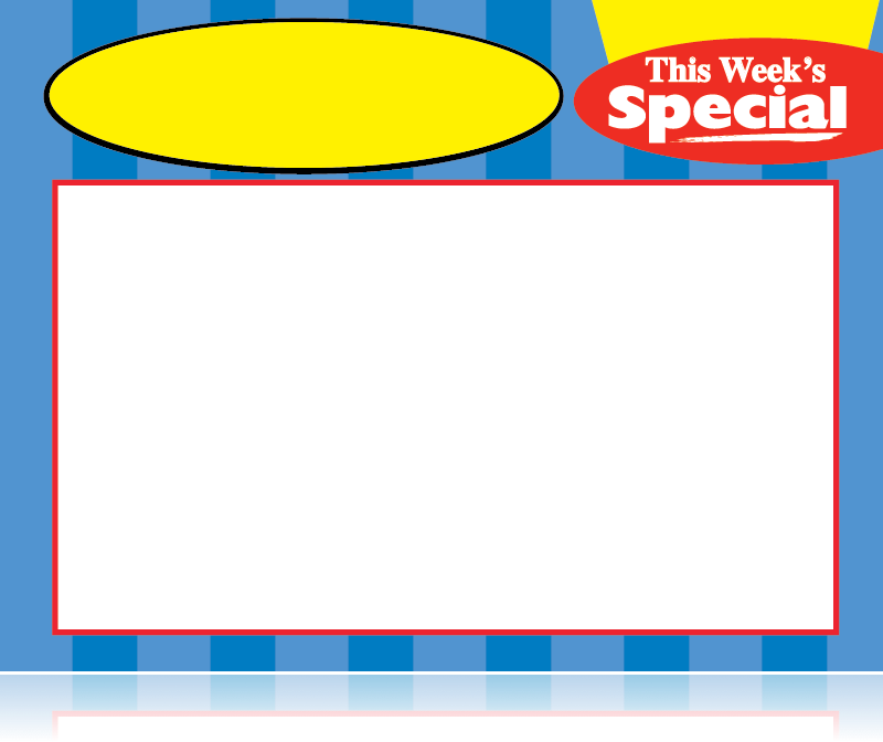 This Week's Special Shelf Signs-1UP Laser Compatible-11"W x 8.5" H -1000 signs