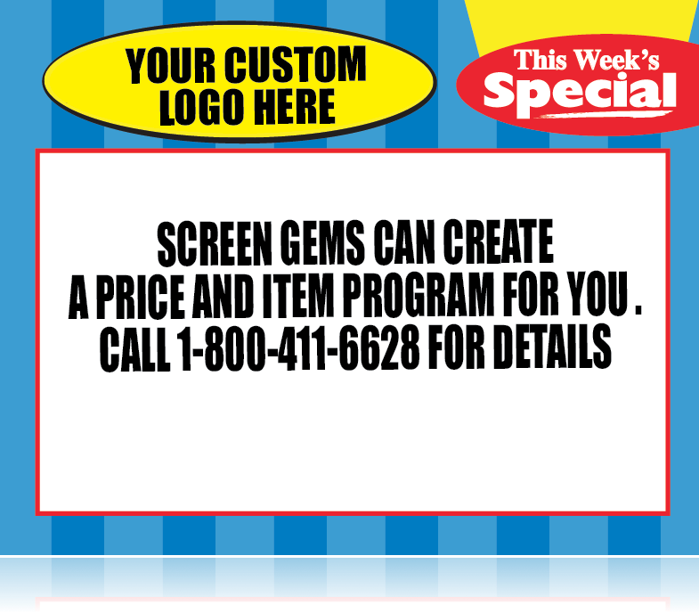 This Week's Special Shelf Signs-1UP Laser Compatible-11"W x 8.5" H -1000 signs