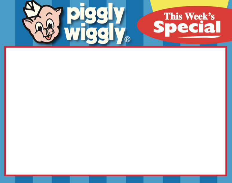Piggly Wiggly Supermarket Special Shelf Signs-11" W x 7"H-100 signs