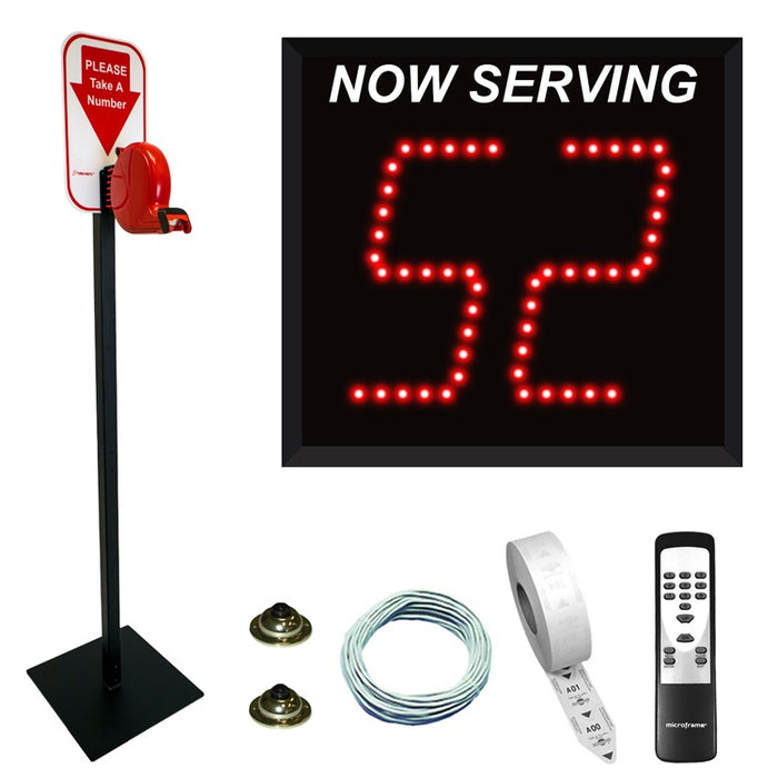 Take A Number System w/Floor Stand Ticket Dispenser- 2 Digits