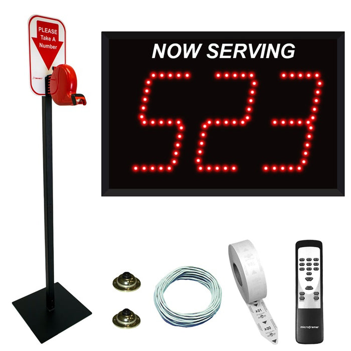 Take A Number System w/Floor Stand Ticket Dispenser- 3 Digits