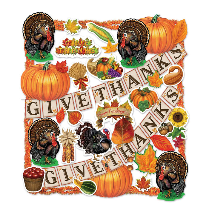 Thanksgiving Trim Display Decoration Kit- 25 pieces - screengemsinc