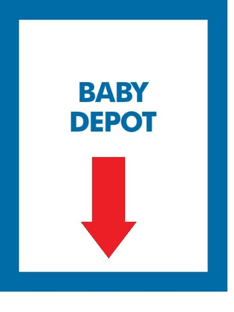 Thrift Store Hanging Aisle Marker Sign-Baby Depot