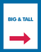 Thrift or Retail Floor Stand Stanchion Signs-Big & Tall