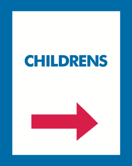 Thrift or Retail Floor Stand Stanchion Signs-Childrens