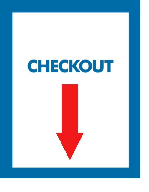 Thrift Store Hanging Aisle Marker Sign-Check Out