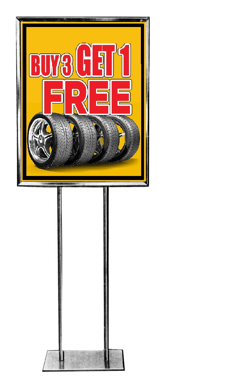 Tire Sale Standard Posters-Floor Stand Stanchion Signs-Value Pack