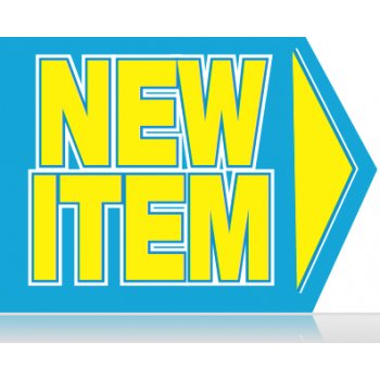 New Item Aisle Violators Shelf Signs-Light Blue- 100 signs