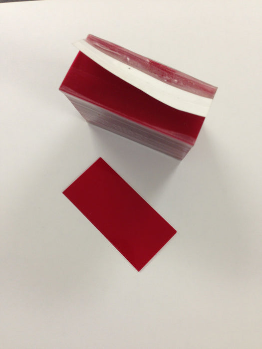 Protective Pricing Cover Red Tinted -2.5"L x 1.25"H -1000 pieces