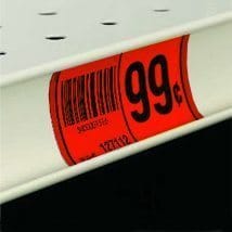 UPC Red Price Channel Label Backers Shelf Chips-2.5"L x 1.25"H -250 pieces