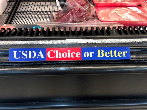 USDA Choice or Better Price Rail Channel Molding Insert Shelf Strips