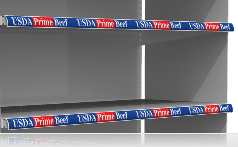 USDA Prime Beef Price Channel Shelf Molding Strips 12"W x 1.25"H -10 pieces