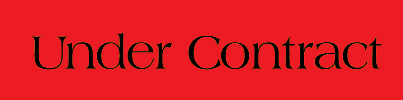 Under Contract Real Estate Sign Riders-Black & Red 24"W x 6"H