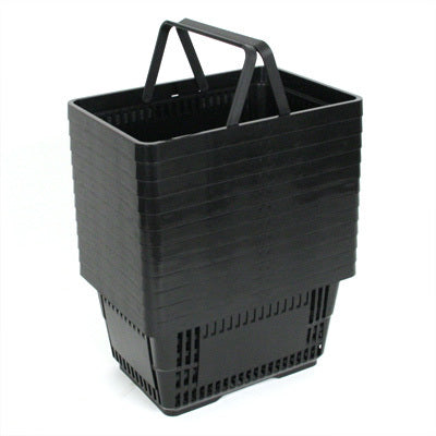 Shopping Baskets Hand Baskets- Black-12 units