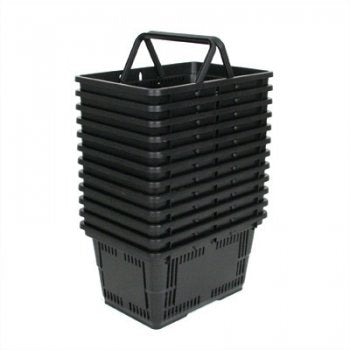 Shopping Baskets-Black 7.4 Gallon 12 units