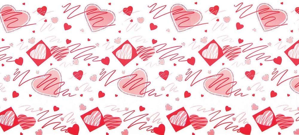 Valentine's Heart Corrugated Base Pallet Wrap-5 rolls