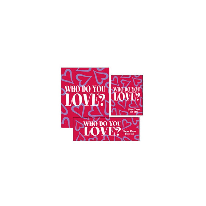 Valentine's Day Sale Event Retail Big Format Sign Kit- 20 pieces