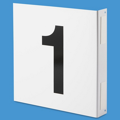 Warehouse L Shaped Aisle Markers-#1 thru #10