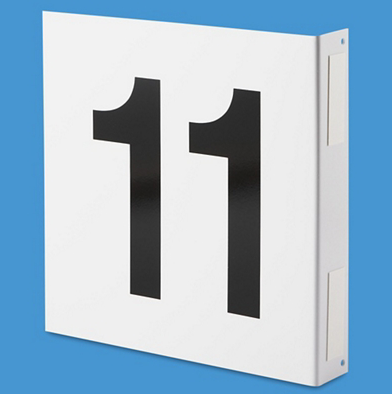 Warehouse L Shaped Aisle Markers-#11 thru #20