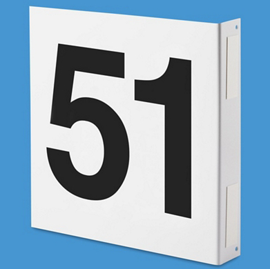 Warehouse L Shaped Aisle Markers-#51 thru #60