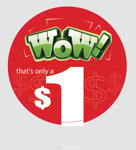 Cooler Door Decal Clings- Wow Only a Dollar