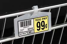 Price Tag Label Holder for Wire Fixtures- 3 3/8"W x 1.25"H- 50 pieces per pack