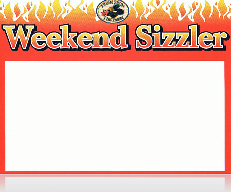 Weekend Sizzler Produce Shelf Signs