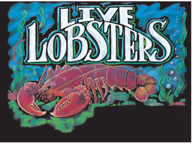 Write On Wipe Off Price Board-Live Lobsters